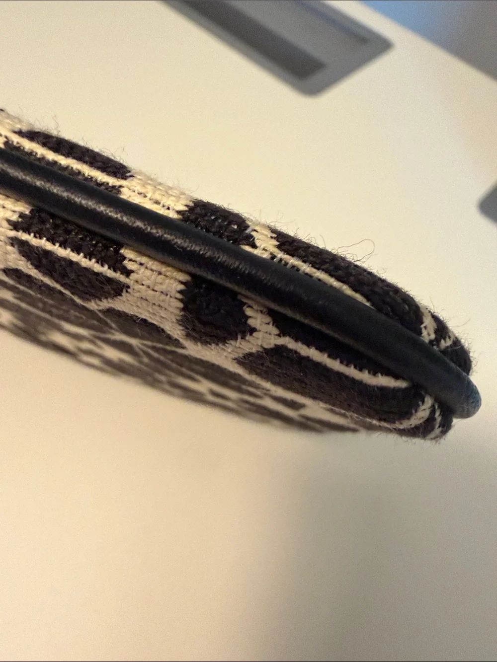 Kate Spade Black and Cream Accessory Pouch